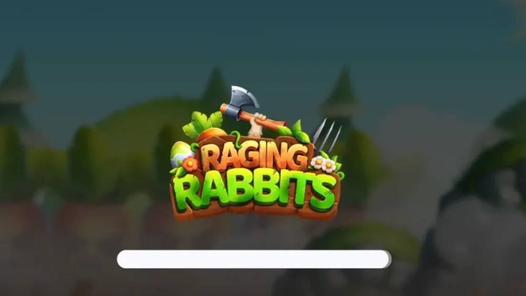 Karakter kelinci lucu dalam tema perang di slot Raging Rabbits
