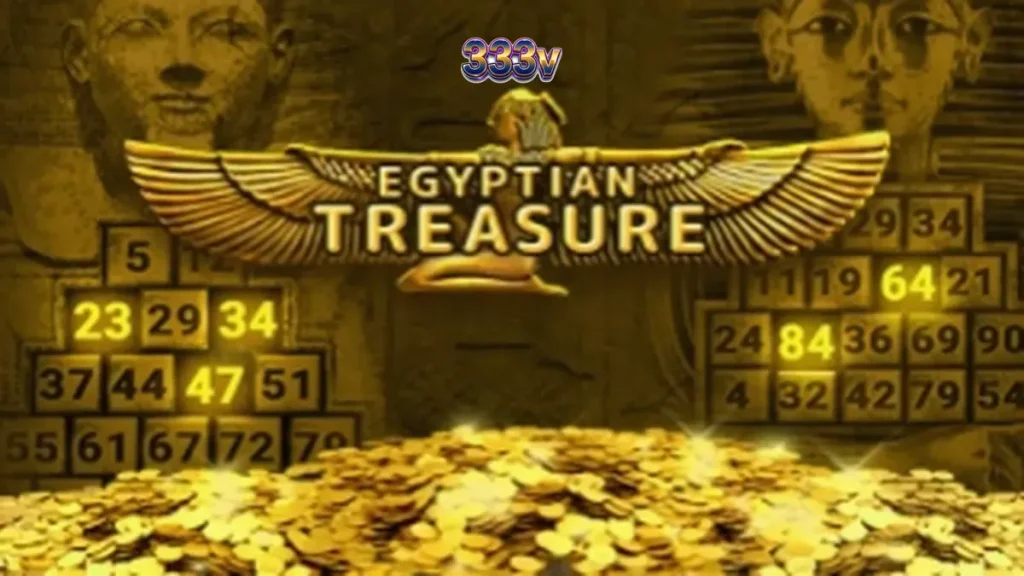 Tampilan visual slot Egyptian Treasure dengan tema Mesir yang megah