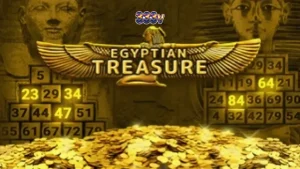 Tampilan visual slot Egyptian Treasure dengan tema Mesir yang megah
