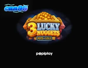 Tampilan visual slot 3 Lucky Nuggets dengan tema tambang emas