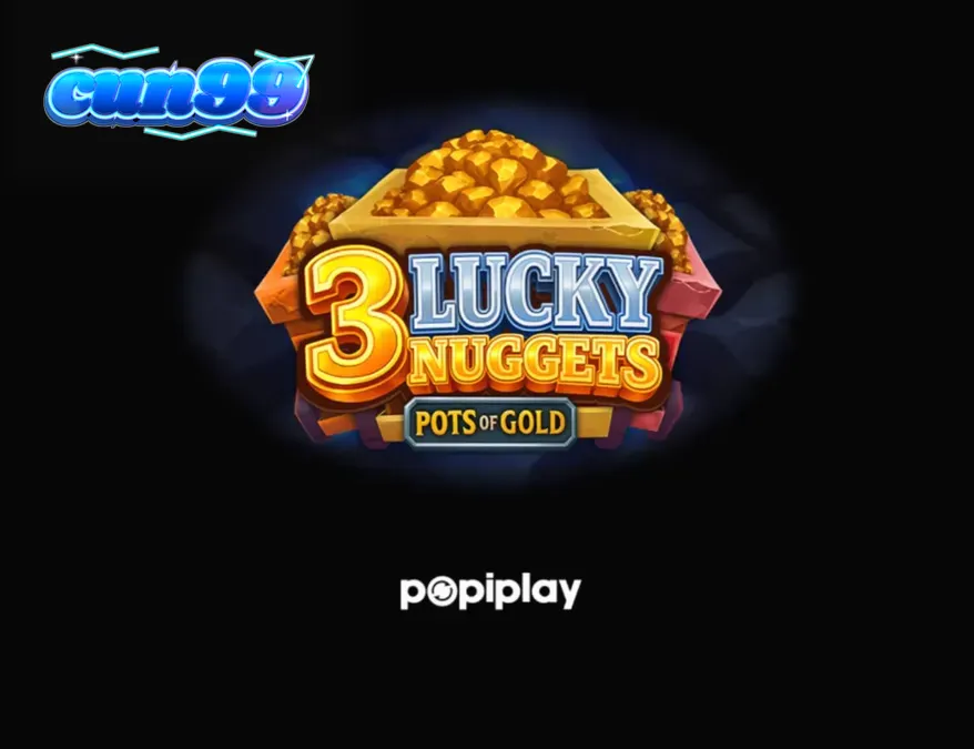 Tampilan visual slot 3 Lucky Nuggets dengan tema tambang emas